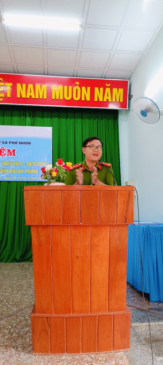 Đồng chí Phạm Văn Tuấn - Phó Trưởng Công an xã Phổ Nhơn 