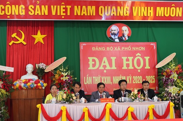 Đảng bộ xã Phổ Nhơn tổ chức Đại hội lần thứ XXIII